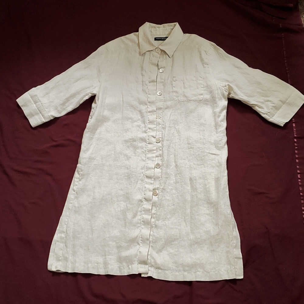 Long, Linen Tunic-Shirt